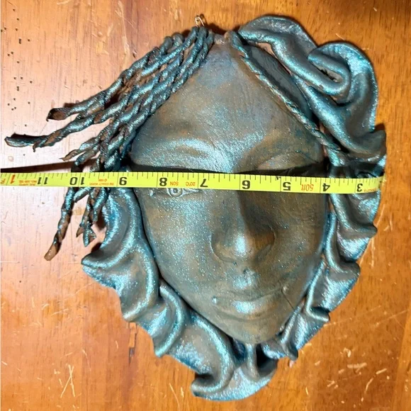 Handcrafted Leather Face mask with headwrap,showing a unique artistic style. - Picture 6 of 7